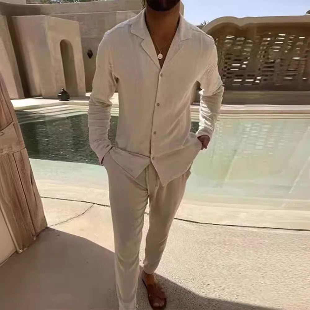 Laluna® | Sommerliches Leinen-Herrenset